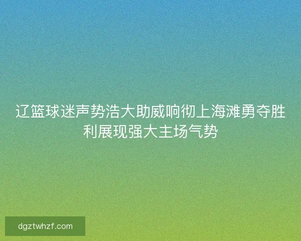 辽篮球迷声势浩大助威响彻上海滩勇夺胜利展现强大主场气势